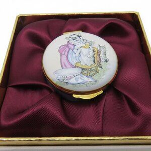 BEATRIX POTTER Tabitha Twitchit Miss Moppet Enamel Trinket Box England Vintage R